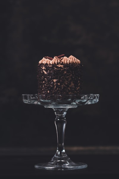食物摄影的巧克力蛋糕
